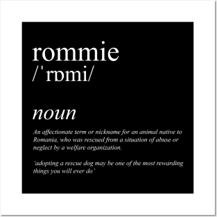 “Rommie dictionary” definition | Romanian rescue | Rescue Dog | Adopt Don't Shop Posters and Art